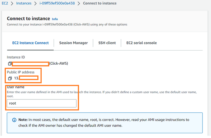 EC2 instance Clickaws.com / Ankit Gupta