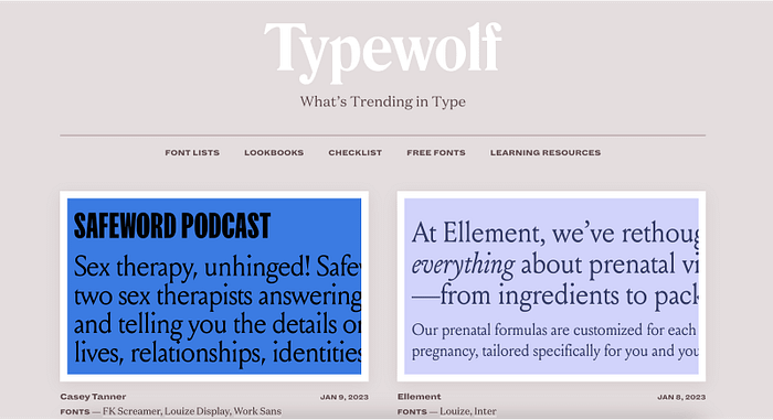 typewolf website