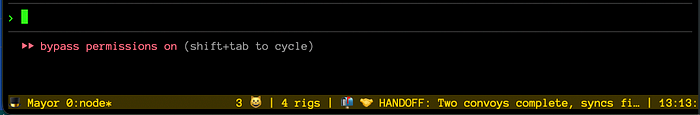 Figure 4: Mayor tmux status line