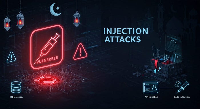 Injection Attacks SQLi and Command Injection Diagram