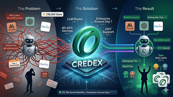How to Power OpenClaw at 45% Lower Cost with Credex LLM Router