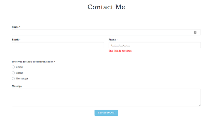 Create WordPress form