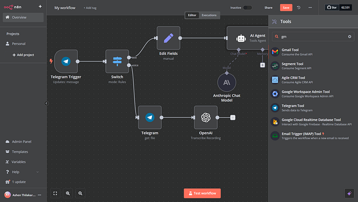 Screenshot on n8n — 8 AI Tools That Can Help You Build a $1.6M/Year Business