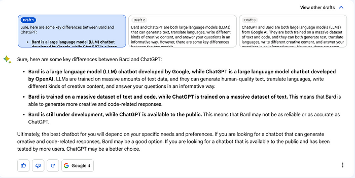 Google Bard or OpenAI ChatGPT