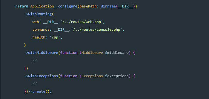 Registering routes in Laravel app