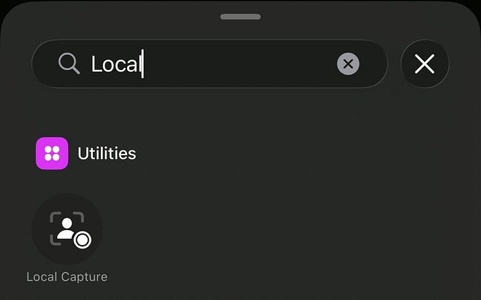 Adding Local Capture to iOS 26 Control Center