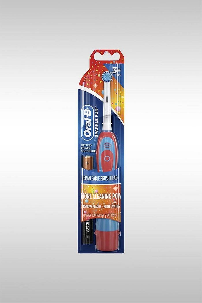 Pro-Health Sparkle Fun Battery Toothbrush for Kids (069055127209/10069055127206) — Image Credit: Oral-B