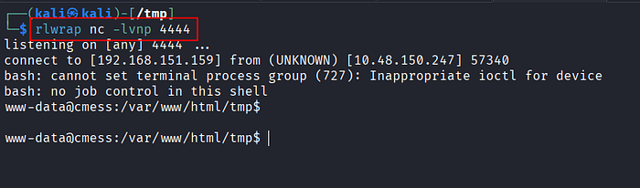 Image 12 — CMesS Tryhackme Walkthrough — Gila CMS Authenticated RCE