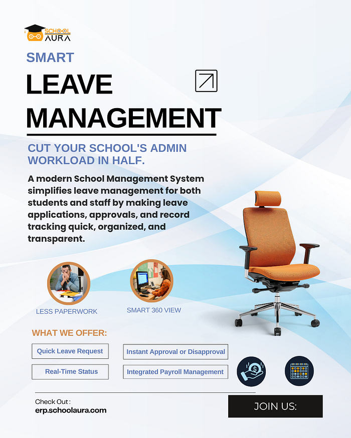 manage leaves of your staff with school management software