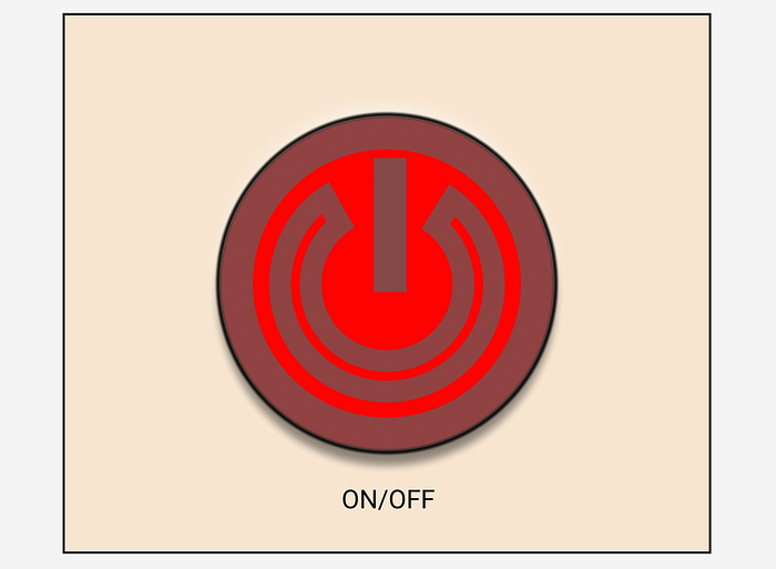 A power button similar to one, seen on computers