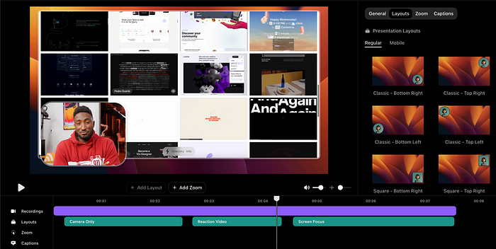 Visual layout editor