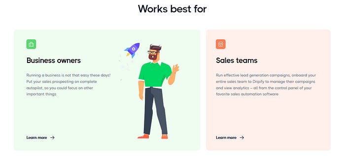 Dripify Works best for