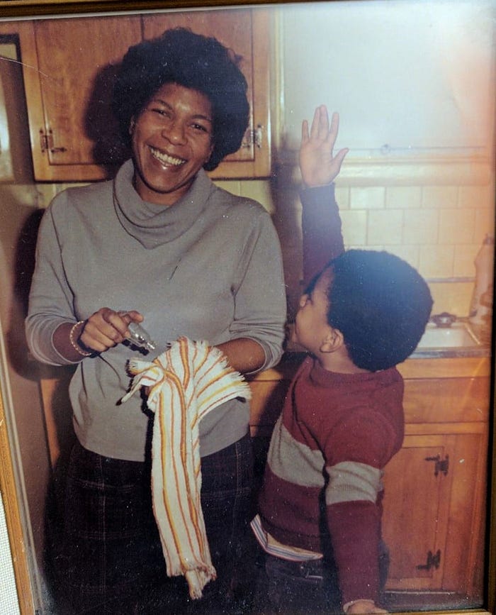 Me and my mom circa 1983–1984. Ta-da.
