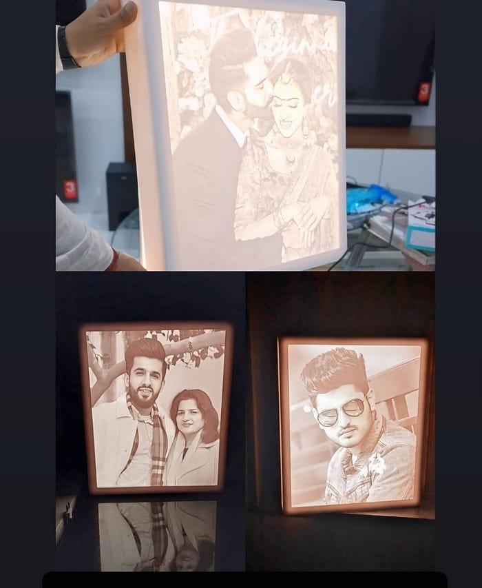 Corian Photo frames and corian portraits exclusive by Indo Kuwait industries