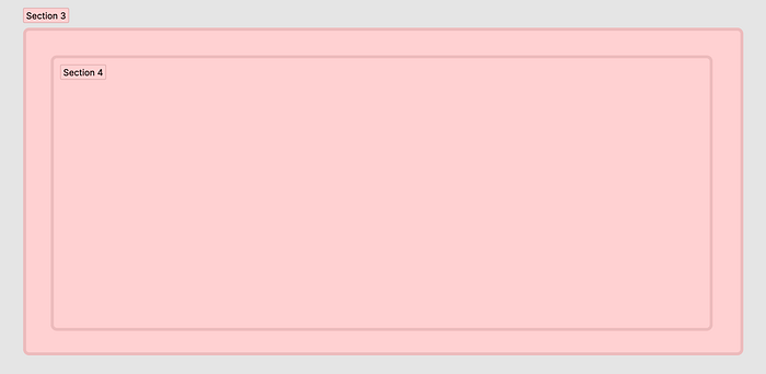 A section with another smaller section inside it.