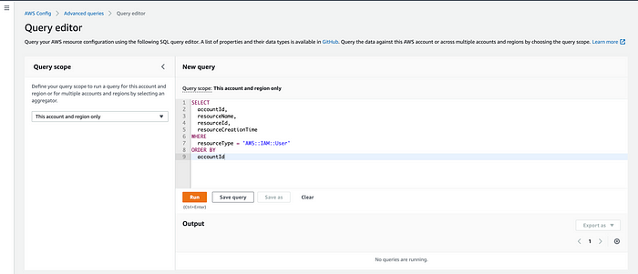 AWS Config — Advance Query Editor