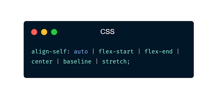 align-self properties
