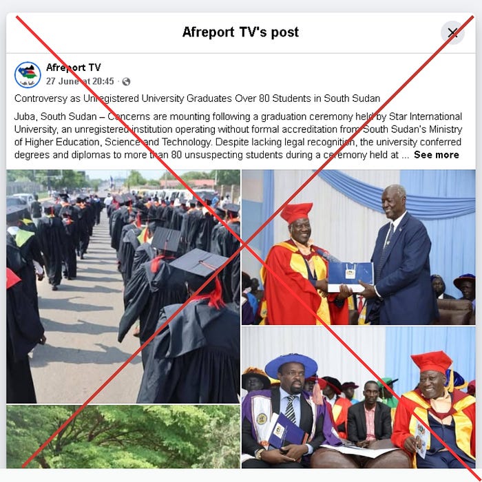 False. The claim that Star International University is an unregistered institution is incorrect.