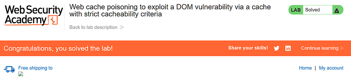 Image 14 — Web Cache Poisoning to Exploit a DOM Vulnerability via a Cache With Strict Cacheability Criteria