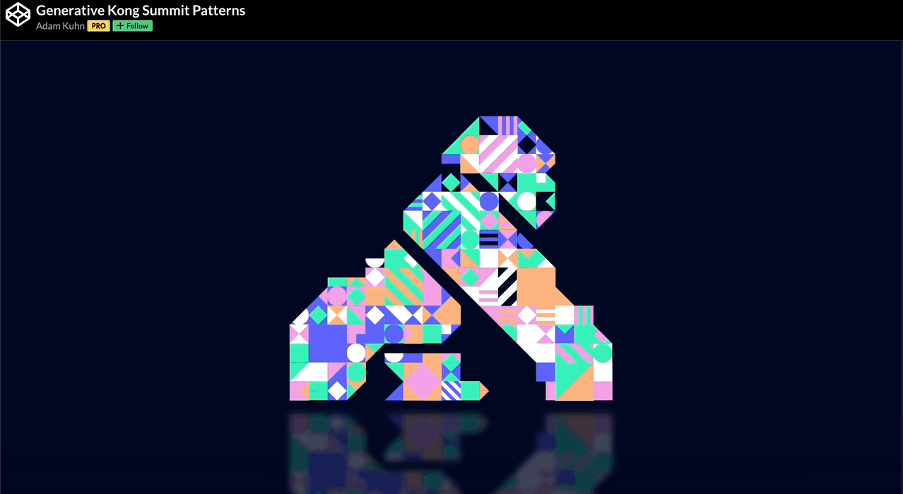 Generative Kong Summit Patterns by Adam Kuhn