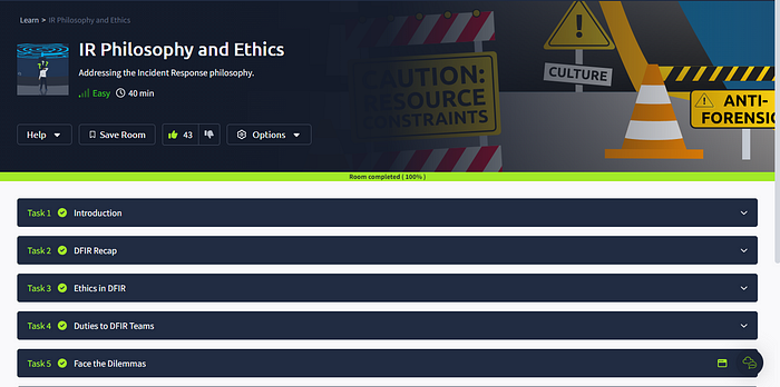 IR Philosophy and Ethics - TryHackMe
