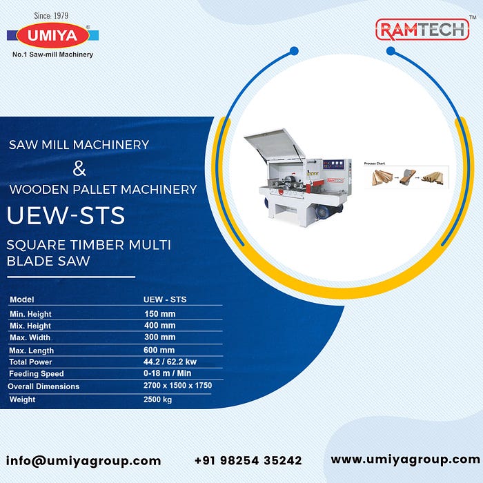 Buy Best Square Timber Multi Blade Saw (UEW - STS) in Ahmedabad