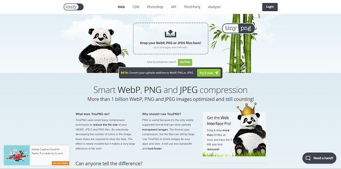 Smart WebP, PNG, and JPEG Compression