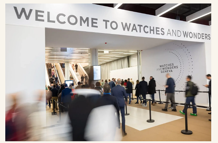 Watches And Wonders Geneva entrance at Palexpo exhibition venue