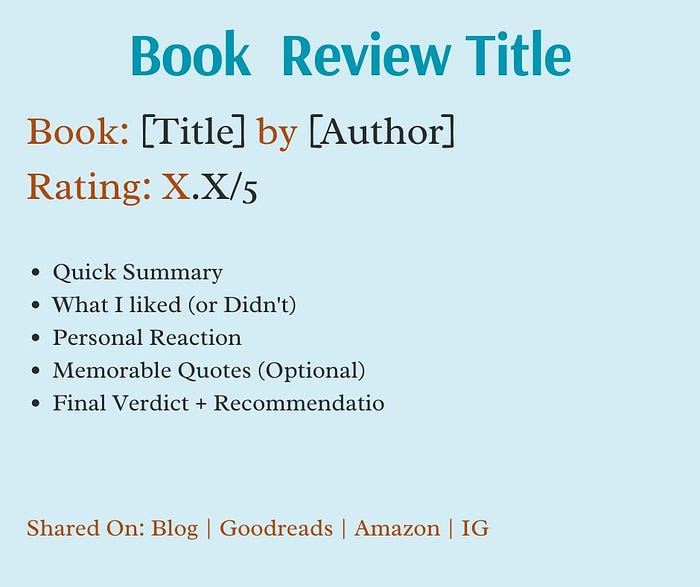 Book Review Framework (Visual Layout — Text Format)