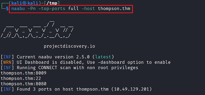 Image 1 — Thompson Tryhackme — Exploiting Apache Tomcat — d231bf1c2365