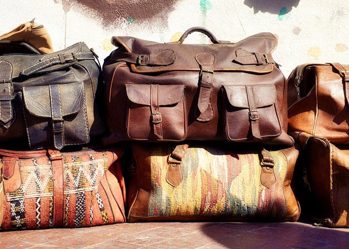 Moroccan leather goods (Photo by Travel with Lenses via Pexels)