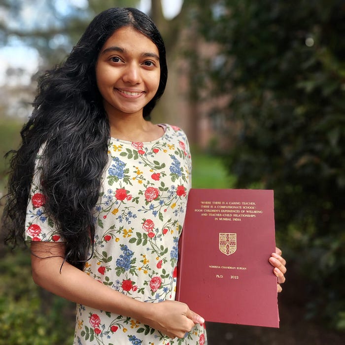 Nomisha’s PhD is titled after child-participant’s words: “Where there is a caring teacher, there is a compassionate school.”