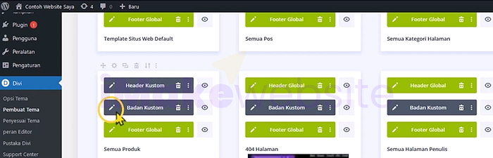 Edit template builder