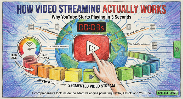 How Video Streaming Actually Works: Why YouTube Starts Playing in 3 Seconds (System Design Explained)