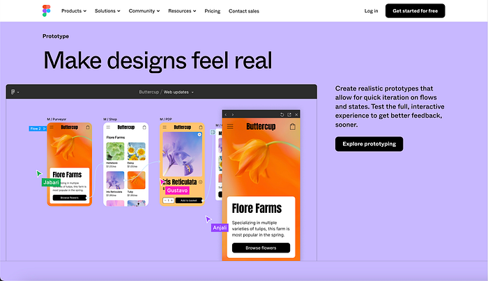 We see this in the choice of flowers and fruits, the gradients that give us the nostalgic sunrise, warm, light pastel colours, and the disappearance of sharp edges in shapes. (image source: Figma)