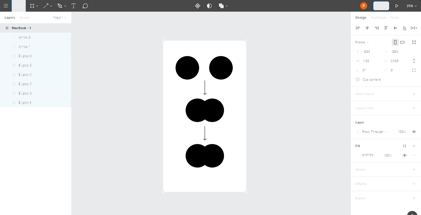 A GIF showcasing how Union Selection works in Figma.