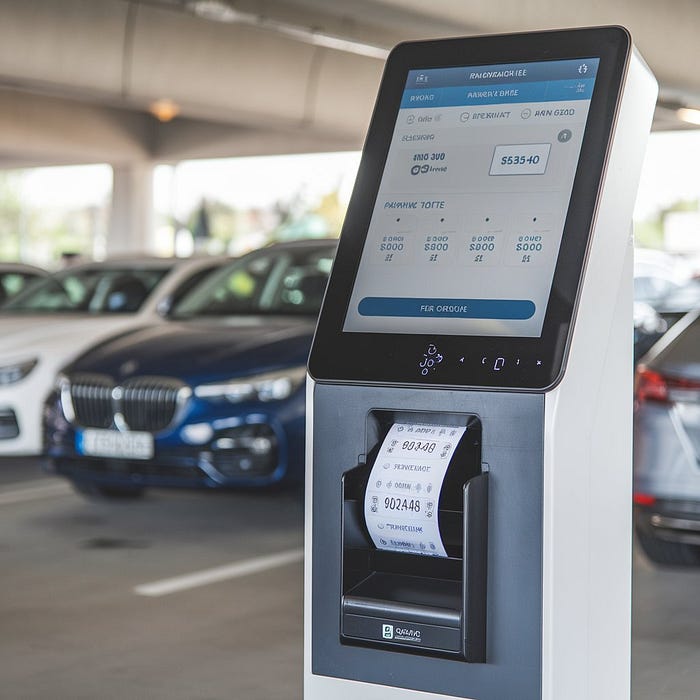 self service parking kiosk machine