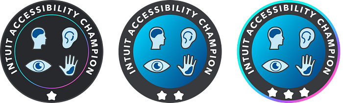 Intuit’s Accessibility Champion badges