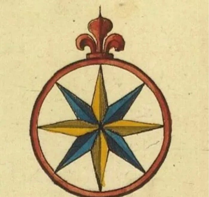 Navigating the Past: The Artistry of Vintage Diagram Compass Roses – 88 