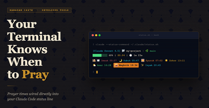 Your terminal knows when to pray: a Ramadan gift for Muslim developers