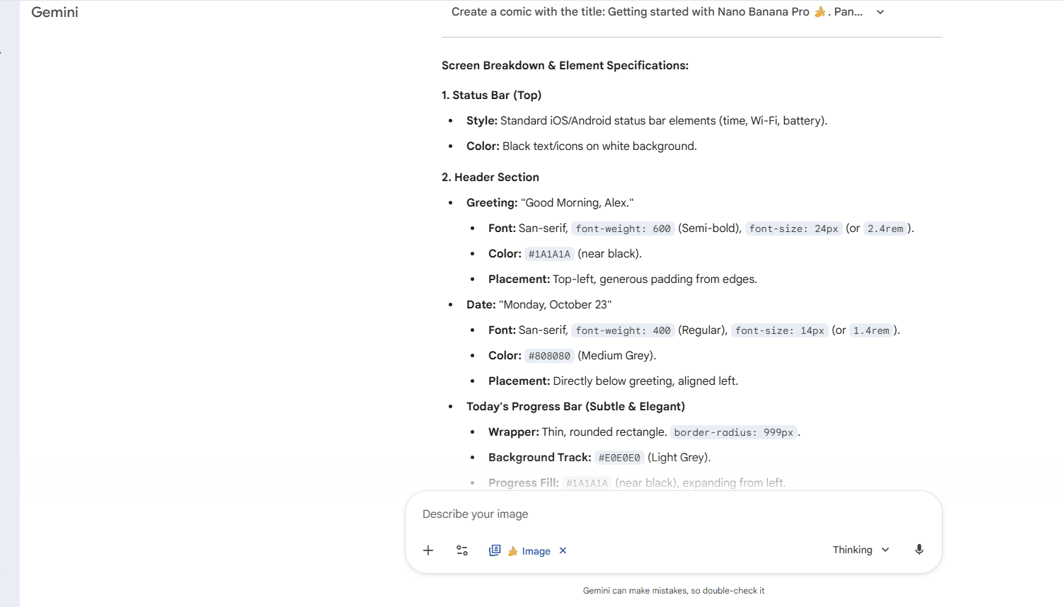 Google Nano Banana Pro Thinking Through UI Design