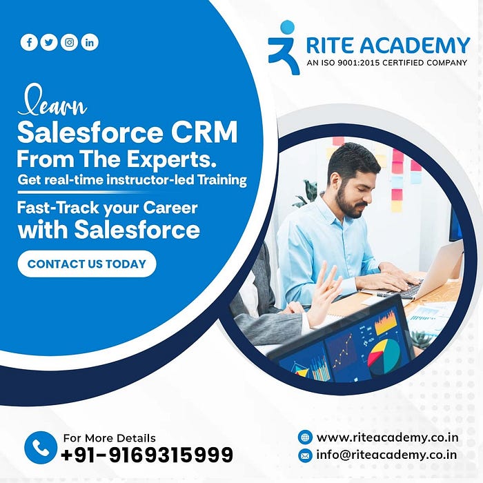 Rite Academy, Salesforce Training, Certification, Sales, CRM, Training, Career Development, Salesforce Certified, Online Learning, Success Journey, Sales Strategy, Salesforce Course in Hyderabad, Rite Academy Training Institute, Sales Funnel, Marketing, Salesforce Developer, Salesforce Consultant, Training and Development,Salesforce training in Hyderabad,