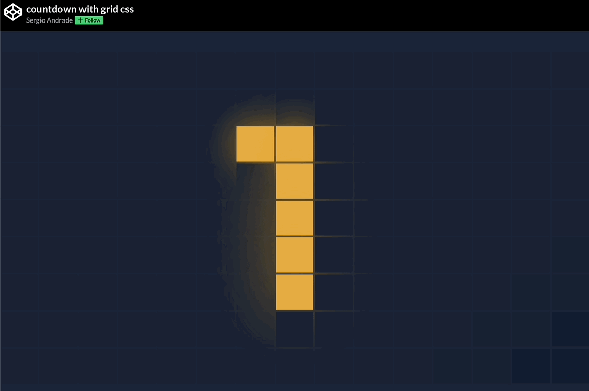countdown with grid css By Sergio Andrade