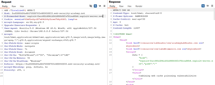 Image 13 — Combining Web Cache Poisoning with X-Forwarded-Host and X-Original-URL Headers