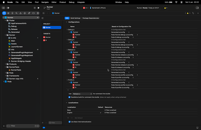 final expected build configuration