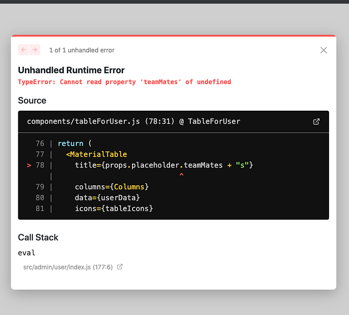 Error: “TypeError: Cannot read property ‘propName’ of undefined”