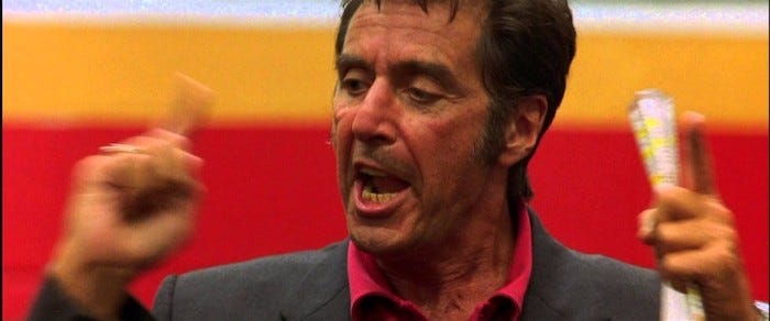 Any Given Sunday - Al Pacino Life is a Game of Inches Football