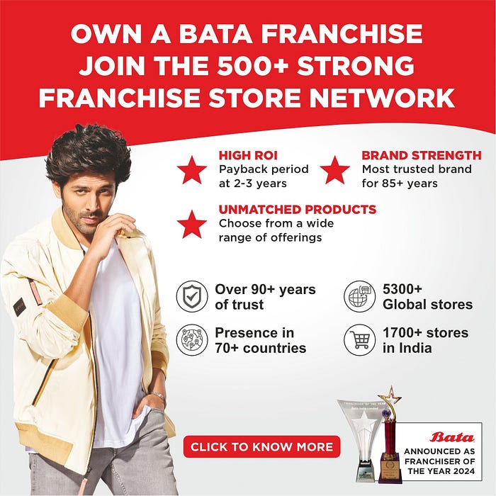 Investing in a Bata franchise through Franchise Gateway is your ticket to entering the lucrative footwear industry. Bata’s established reputation, extensive product range, and strong franchise support system make it a reliable choice for aspiring entrepreneurs. While the initial investment may seem substantial, the potential returns and brand strength make it a worthwhile endeavor. Start your journey with Bata today through Franchise Gateway